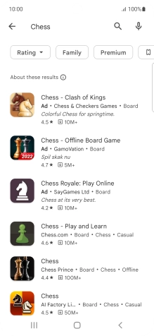 Press the required app.