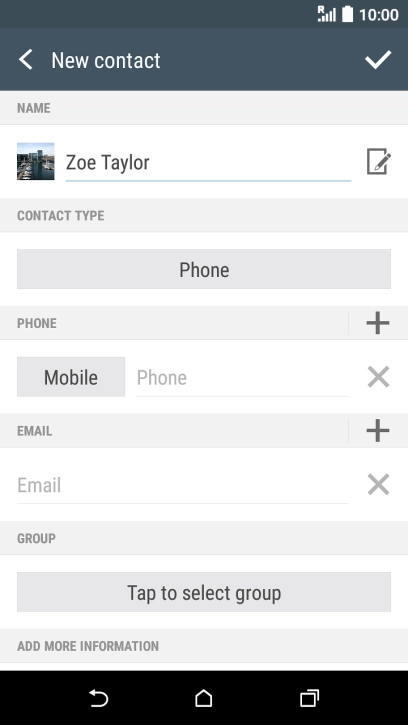 Press the field below 