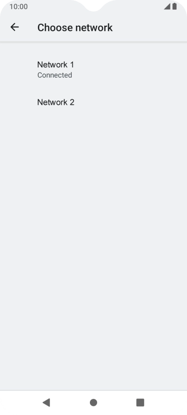 Press the required network.