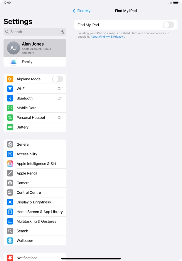 Press the indicator next to 