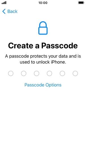 Press Passcode Options.