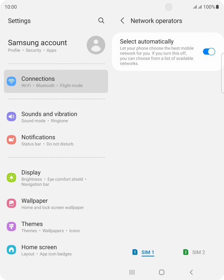 Press the indicator next to 