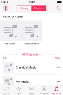 Press the search icon and key in the required search word (song, album or artist).