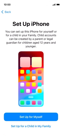 Press Set Up for Myself.