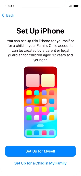 Press Set Up for Myself.