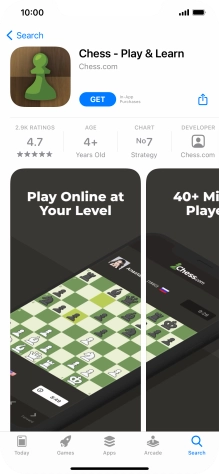 Press GET and follow the instructions on the screen to install the app.
