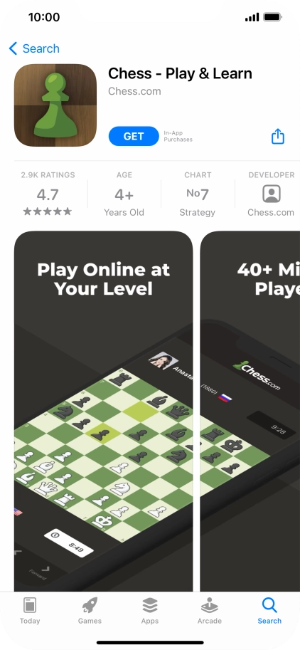 Press GET and follow the instructions on the screen to install the app.
