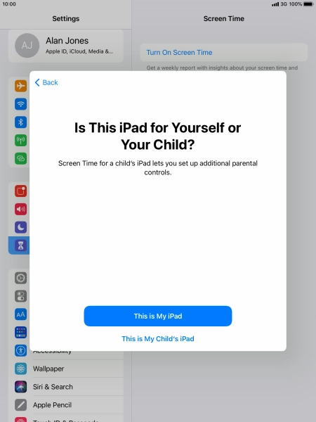 Press This is My iPad.