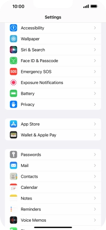 Press Face ID & Passcode.