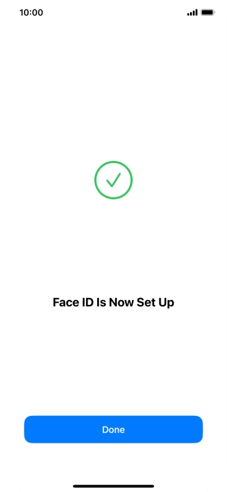 Press Done. If you haven't previously selected a phone lock code, key in a code of your own choice twice.