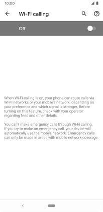 Press the indicator to turn the function on or off.