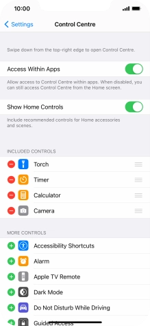 Press the indicator next to 