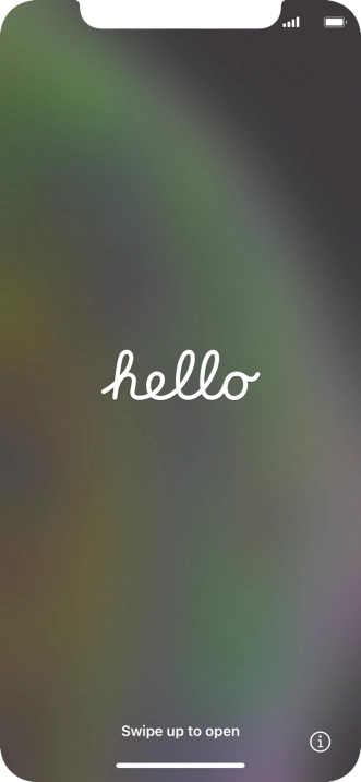 Slide your finger upwards starting from the bottom of the screen.