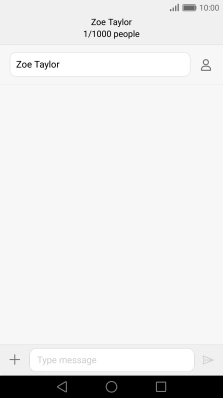 Press the text input field and write the text for your text message.