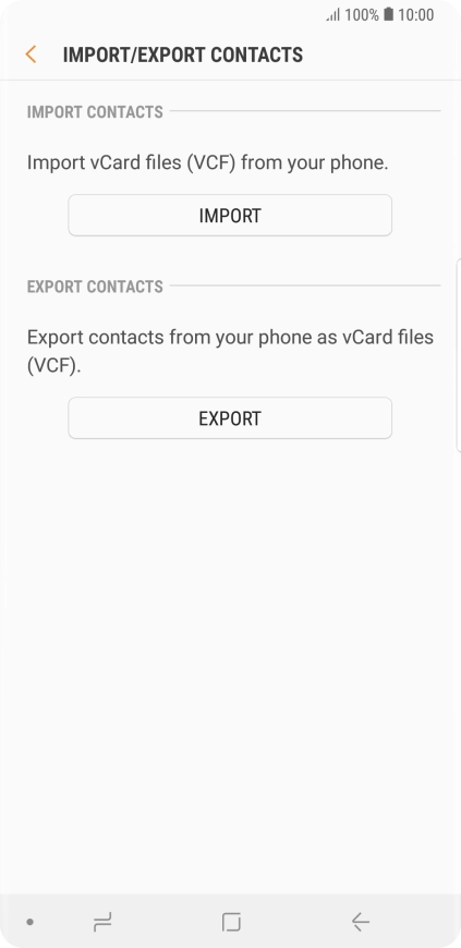 Press IMPORT. Press IMPORT.