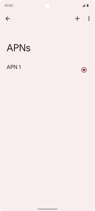 Press the new data connection icon.