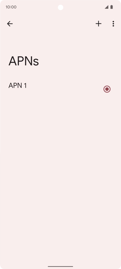 Press the new data connection icon.