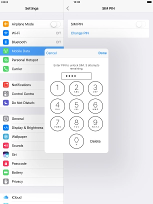 Key in your PIN and press Done.