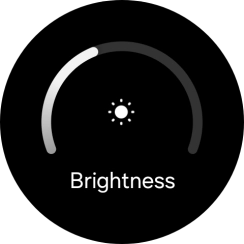 Slide the circle to select the required brightness. Slide the circle to select the required brightness.