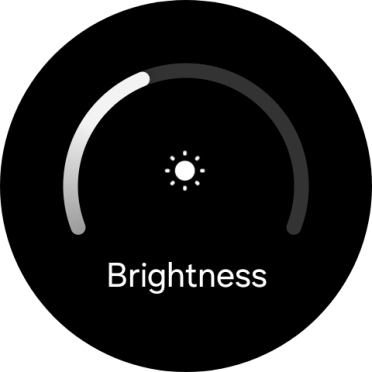 Slide the circle to select the required brightness. Slide the circle to select the required brightness.