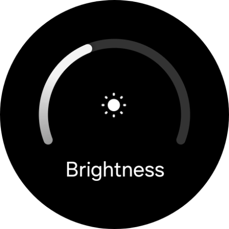 Slide the circle to select the required brightness. Slide the circle to select the required brightness.