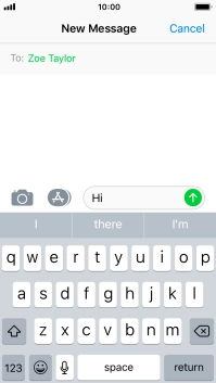 Press the send icon.