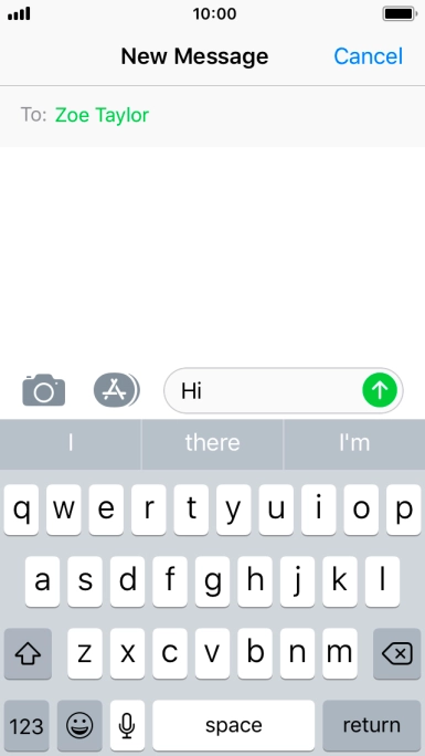 Press the send icon.