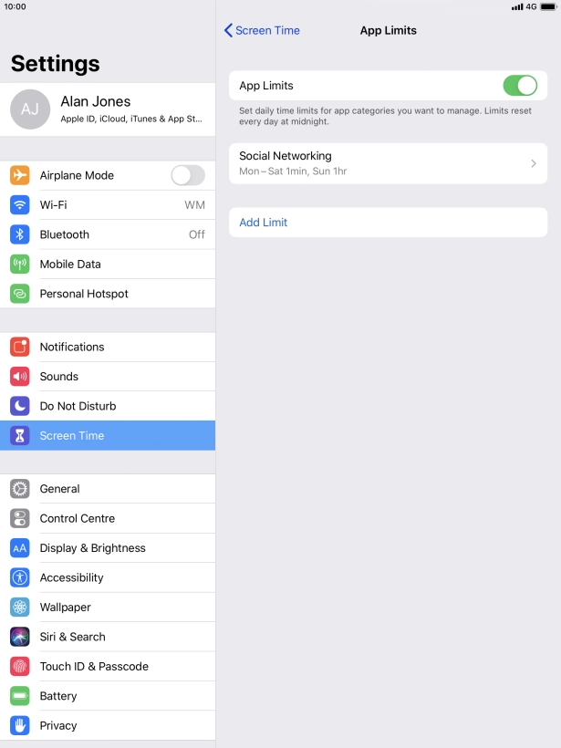 Press the required category.