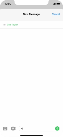 Press the send icon.