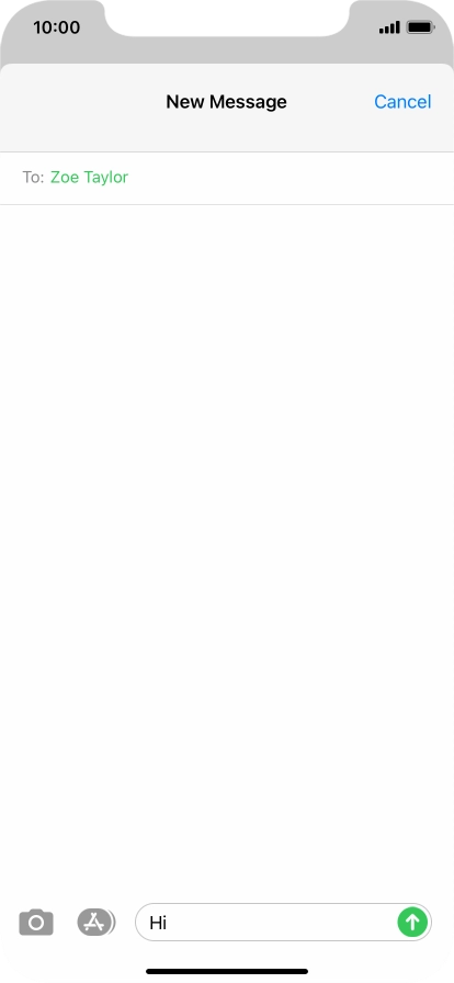 Press the send icon.