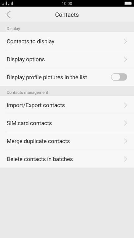 Press SIM card contacts.