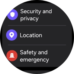 Press Safety and emergency.