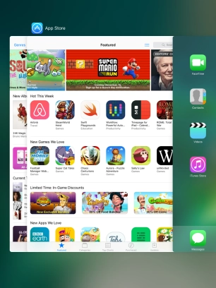 Slide the required application upwards to end it.