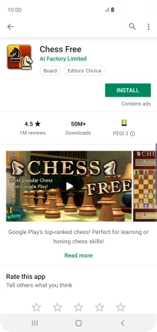 Press INSTALL and follow the instructions on the screen to install the app. Press INSTALL and follow the instructions on the screen to install the app.