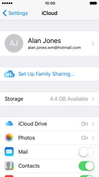Press iCloud Drive.