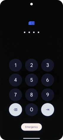 If you're asked to key in your PIN, do so and press arrow right.