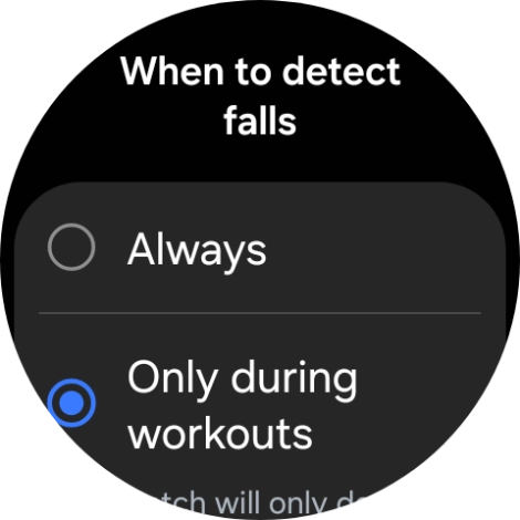 Press the required setting. Press the required setting.