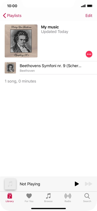 Go to the required category or playlist and press the required audio file.