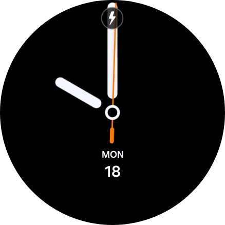 When the battery charging icon is displayed, the battery is charging.