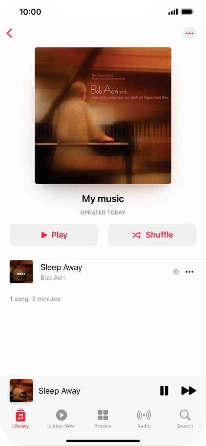 Press the song title.