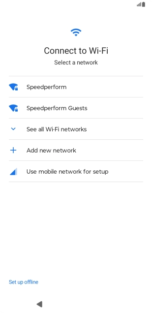 Press the required Wi-Fi network.