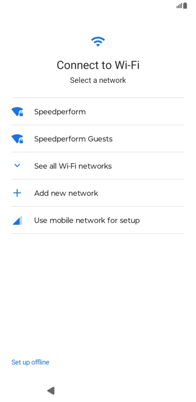 Press the required Wi-Fi network.