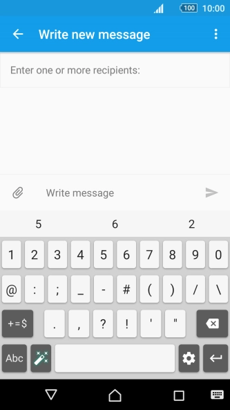 Press the required numbers and symbols.
