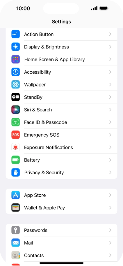 Press Display & Brightness.