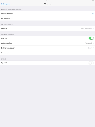 Press the indicator next to 