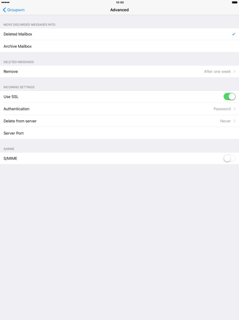 Press the indicator next to 