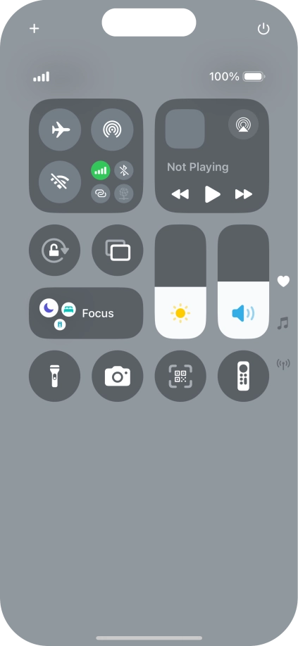 Press the flight mode icon to turn the function on or off.