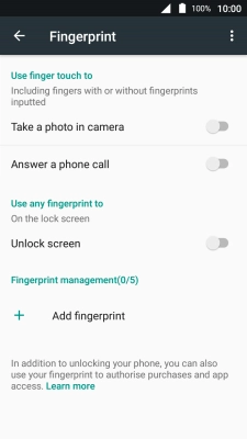 Press Add fingerprint.