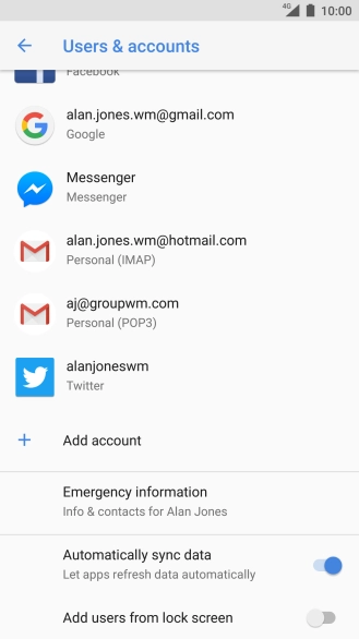 Press the indicator next to 