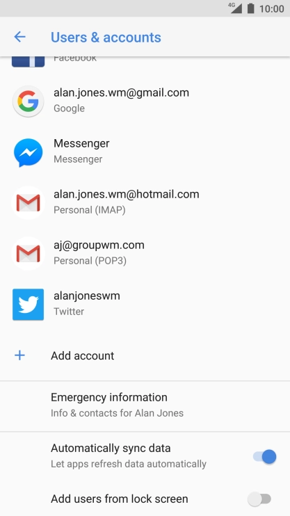 Press the indicator next to 